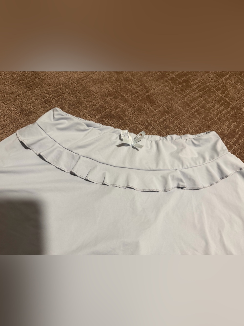 Edikted Light Blue/Gray Ruffle Mini Skort – Size M - Picture 4 of 9